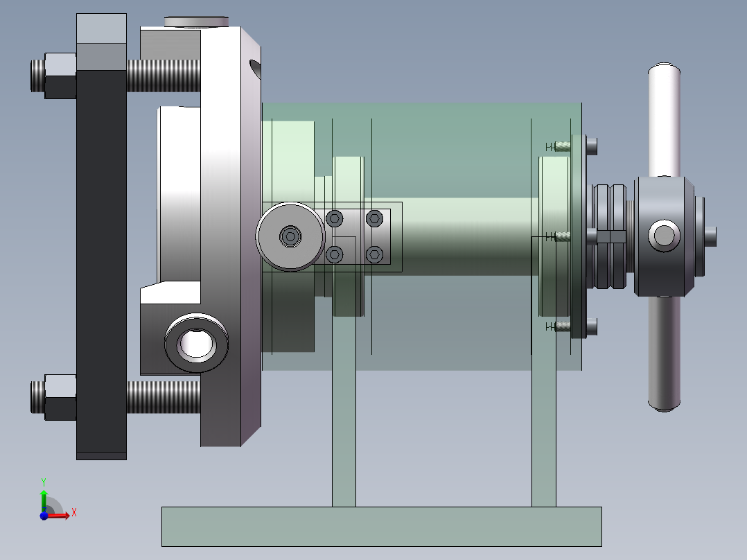 底座钻孔工装前视图
