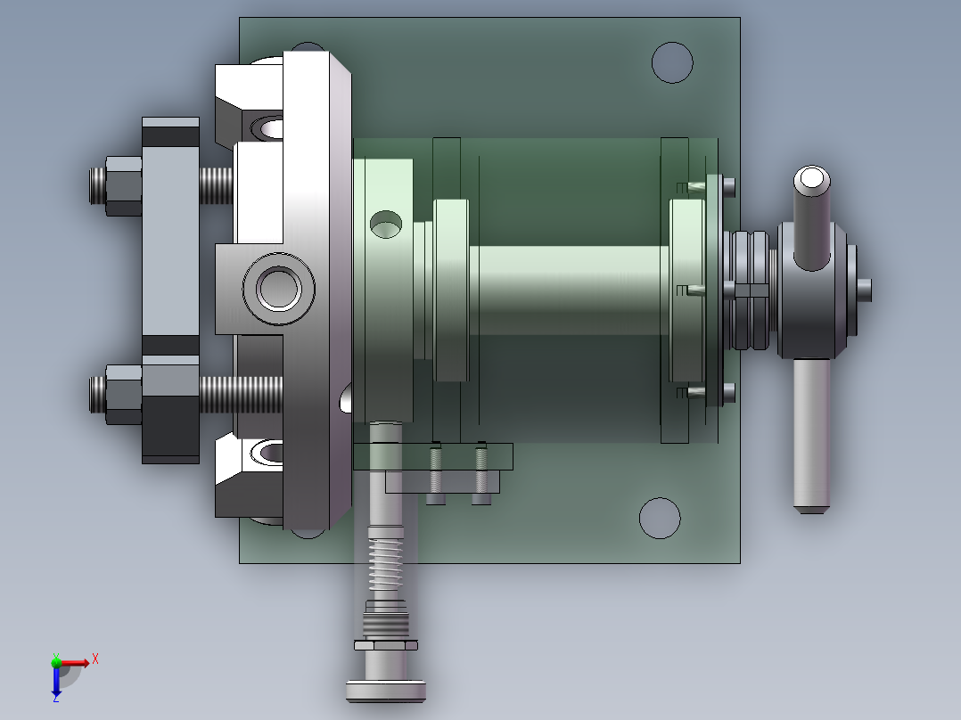 底座钻孔工装俯视图