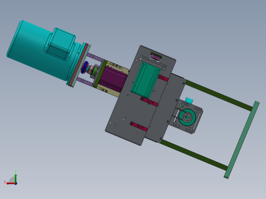 五轴非标自动化机构传动装置sw18后视缩略图