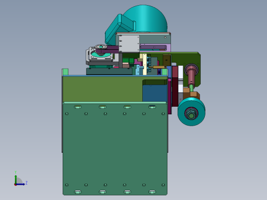 五轴非标自动化机构传动装置sw18左视缩略图