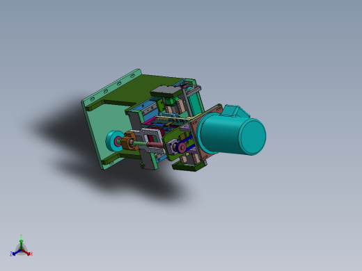 五轴非标自动化机构传动装置sw18正等轴测缩略图