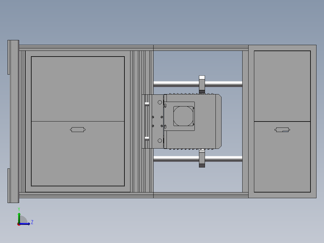 低压注塑机左视图