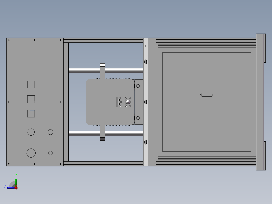 低压注塑机右视图