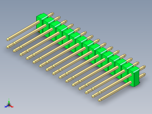 彩色公头100mil（2.54mm）系列-DS1021_green_2x15p_100mil_Type5_rev1.0