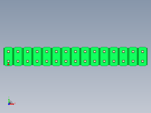 彩色公头100mil（2.54mm）系列-DS1021_green_2x15p_100mil_Type5_rev1.0前视缩略图