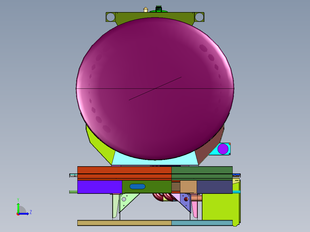 轻量化铝合金油罐运油车左视图