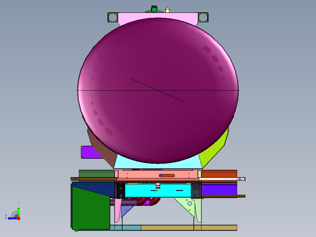 轻量化铝合金油罐运油车右视图