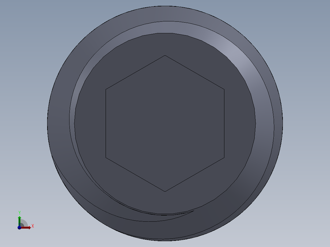 UNC 平头紧定螺钉-UNC SET SCREW 0.3125 x0.750.SLDPRT前视图