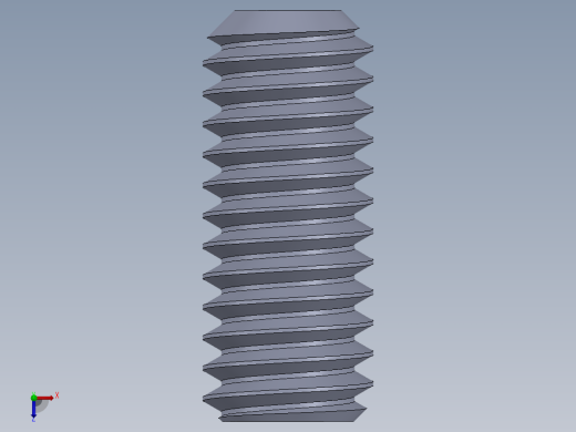 UNC 平头紧定螺钉-UNC SET SCREW 0.3125 x0.750.SLDPRT俯视缩略图