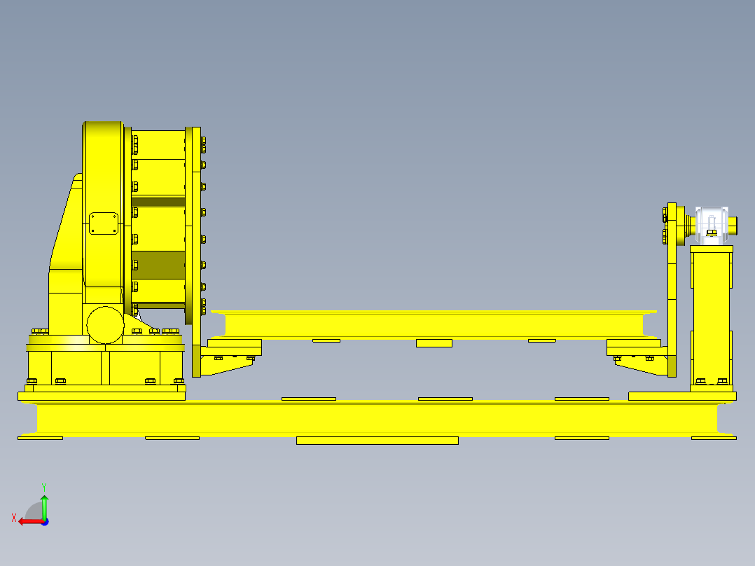 单轴变位机后视图