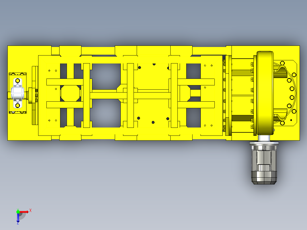 单轴变位机俯视图