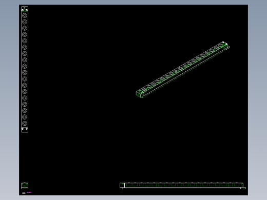 空氣浮上式萬向滾珠條(角溝型)AFU(B)-2D多系列多零件图纸模型