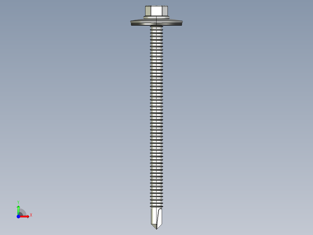 紧固件-STEP Drill-Tip Stucco Screw 0.2500前视图