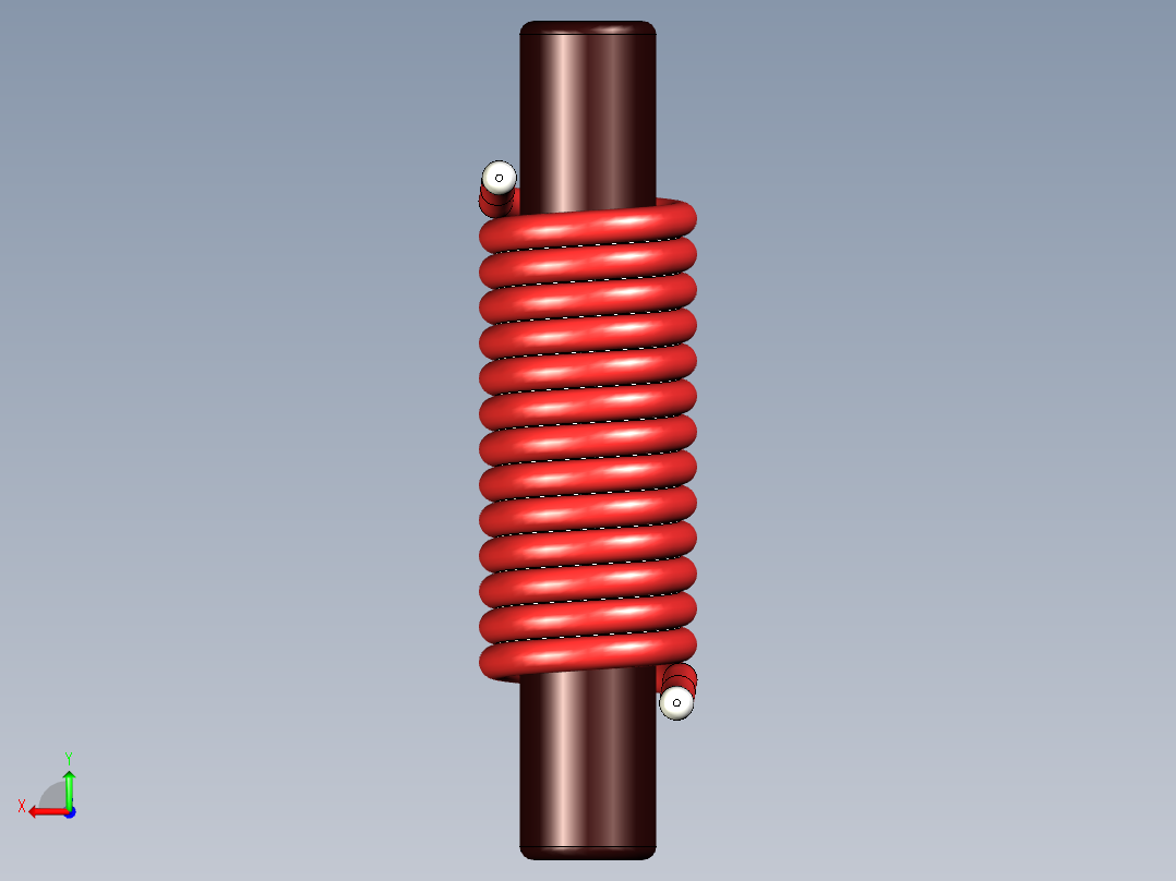 一个棒芯感应器，间距7.7毫米。长12.5毫米x宽3.5毫米后视图