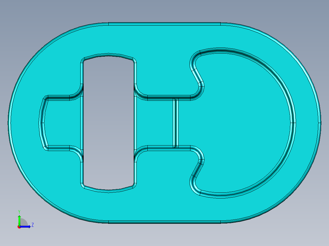 气缸电机-2853 Teal - Bright Bluish Green Technic Engine Crankshaft左视图