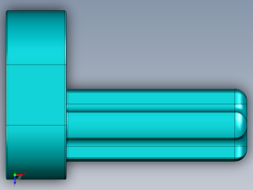 气缸电机-2853 Teal - Bright Bluish Green Technic Engine Crankshaft俯视缩略图