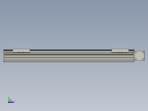 直线模组WG-LHB12-S600-R(B)设计图纸左视缩略图