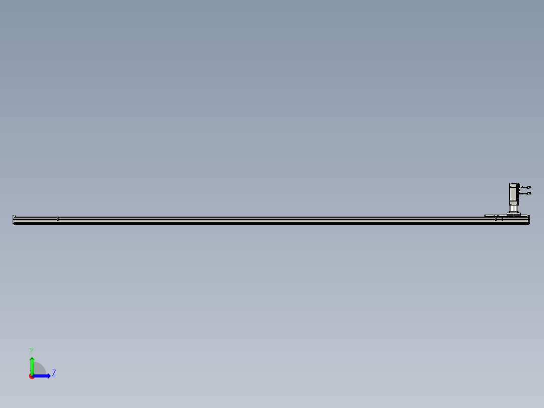 东锦齿条传动DH136G-S3100-BU-减速机+P400W左视图