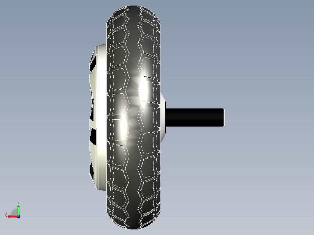 悬浮滑板轮8英寸BLDC 电机--IGS STP X_T后视图