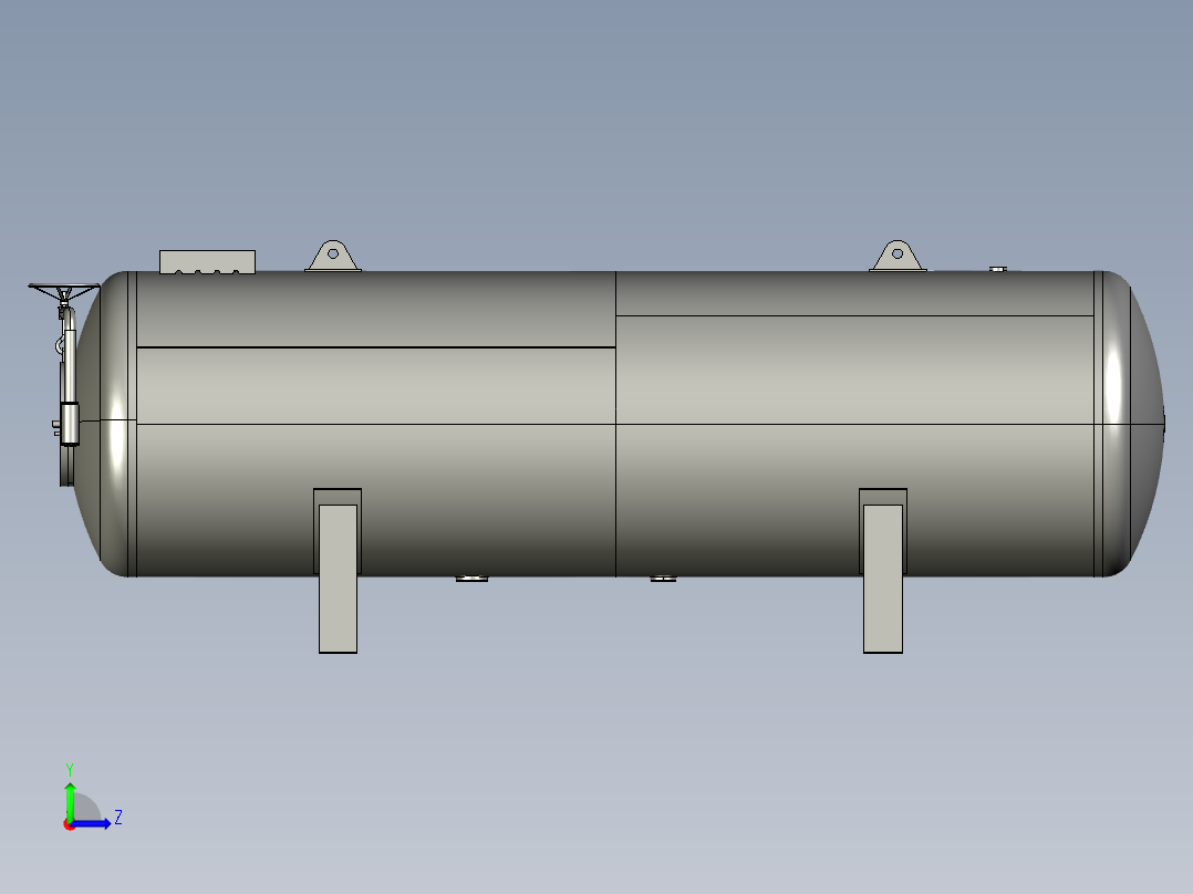 储罐、压力罐左视图