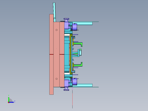 大型汽车产品一出二钢板模左视缩略图