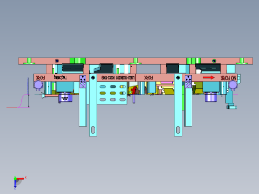 大型汽车产品一出二钢板模俯视缩略图