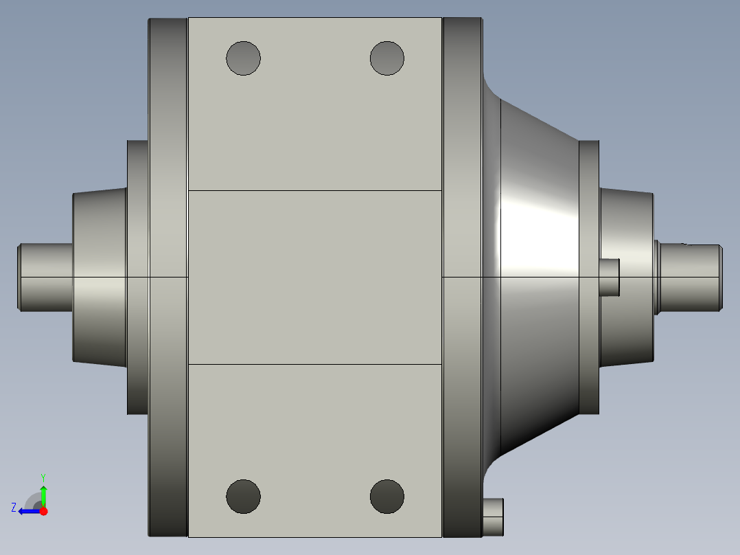 P064-小型少齿差行星齿轮减速器的设计【含三维proe】右视图