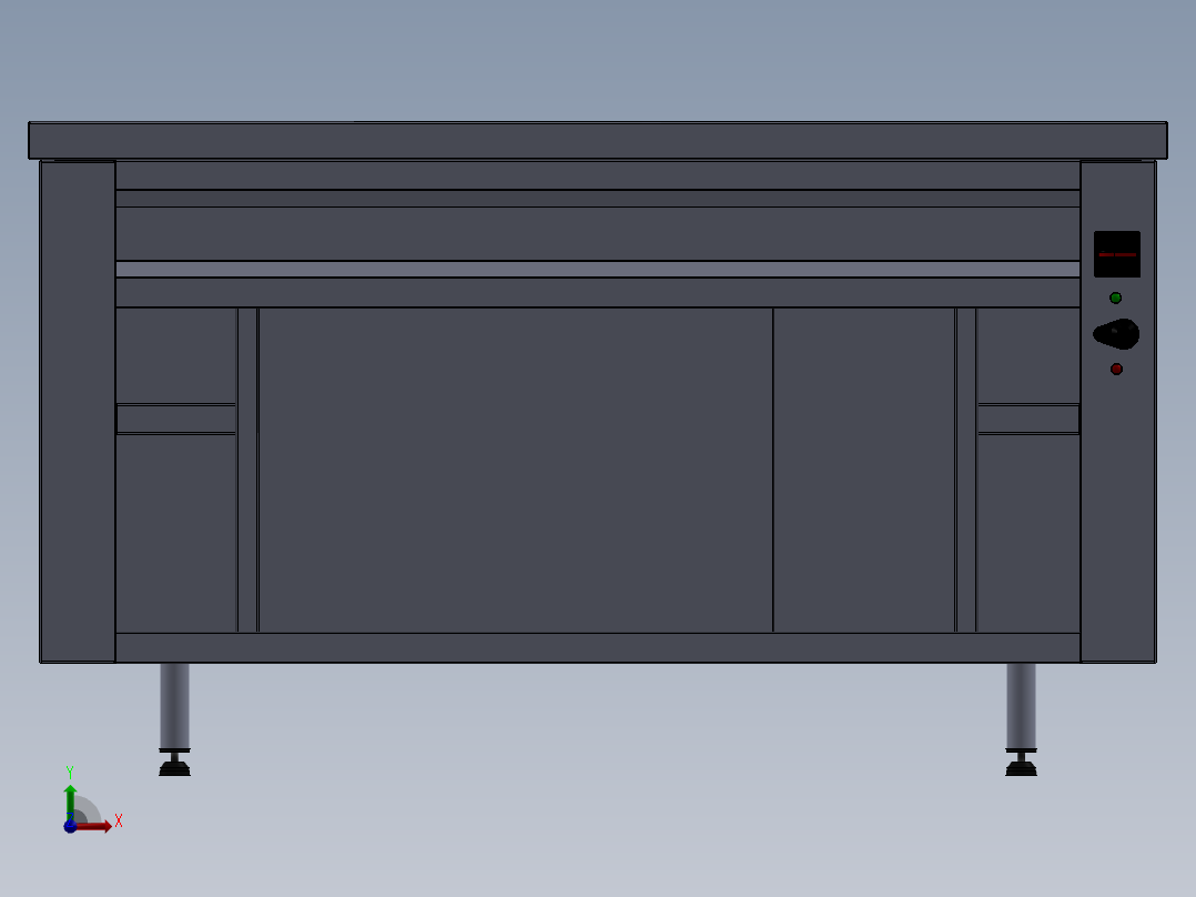 INOMAK的加热橱柜前视图