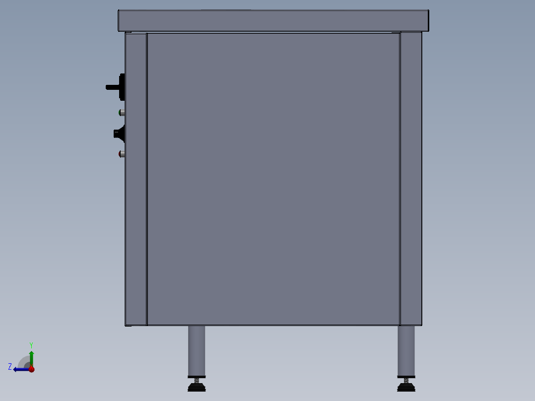 INOMAK的加热橱柜右视图