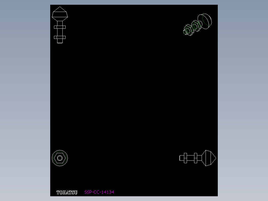 夾鉗附件SSP(C)-2D多系列多零件图纸模型