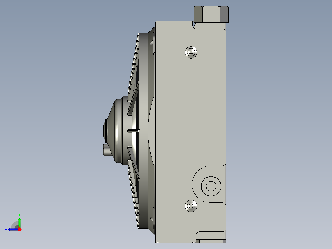 液压油散热器AH1012T-CA-DC右视图