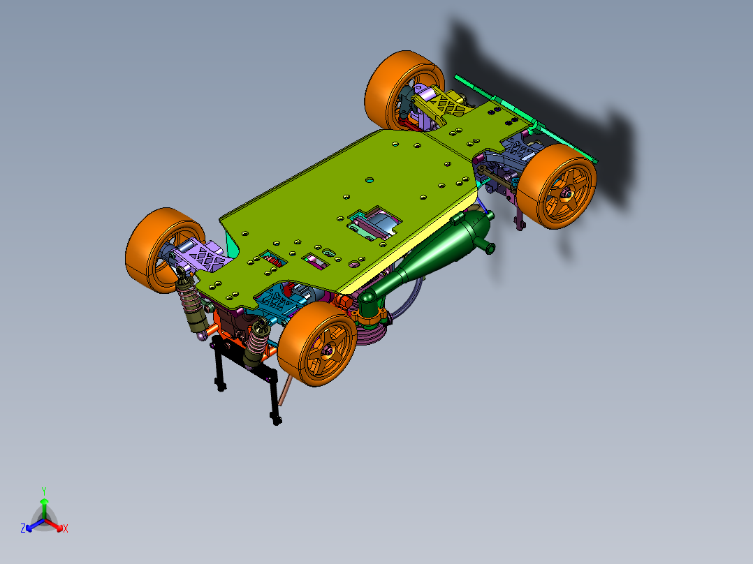 烧油四驱油动拉力玩具车