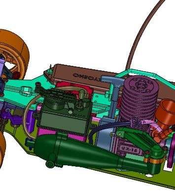 烧油四驱油动拉力玩具车