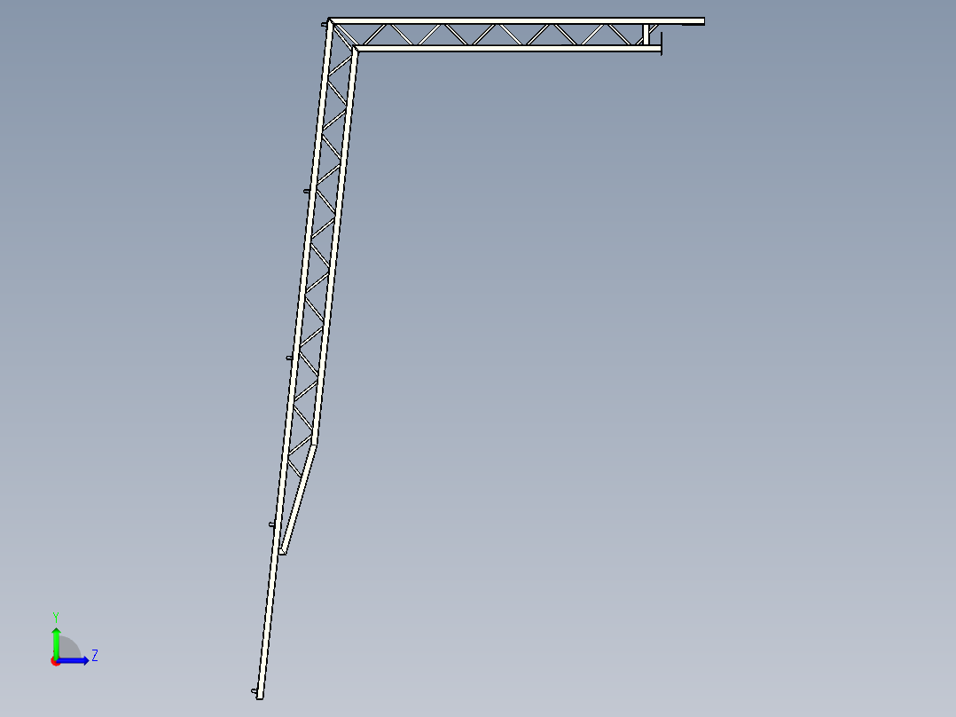 钢结构停车棚--inventor STP左视图