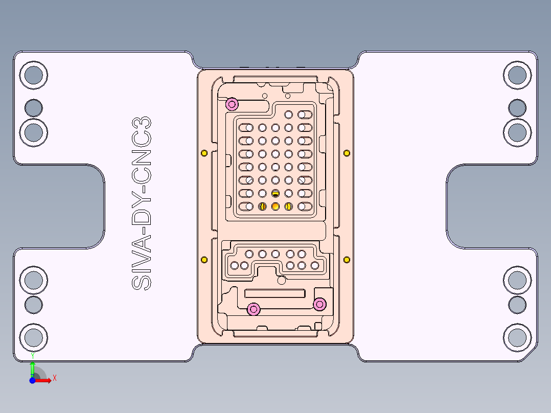 SIVA-DY-笔记本CNC工装夹具三维模型CNC3-161222前视图