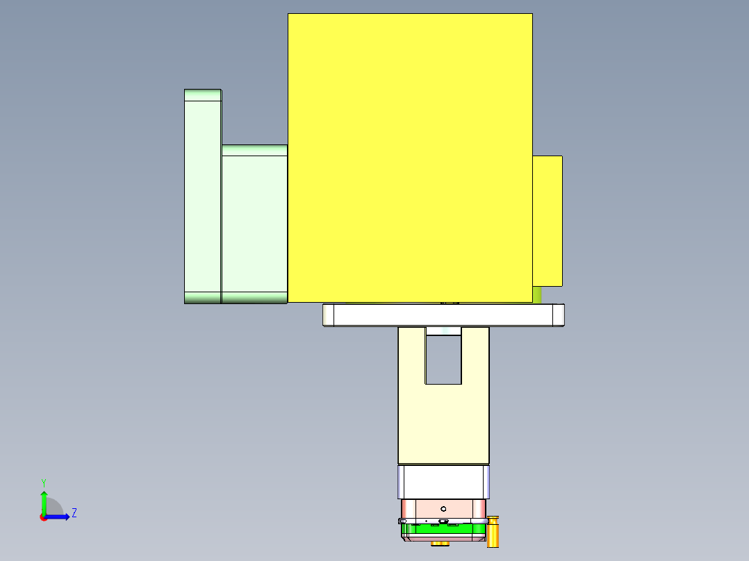 ZX550-笔记本CNC工装夹具三维模型CNC7-0526左视图