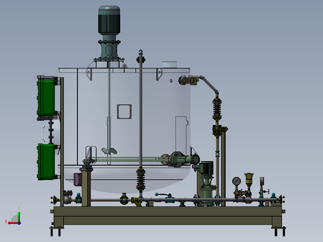 医用化工电加热搅拌容器sw18后视图