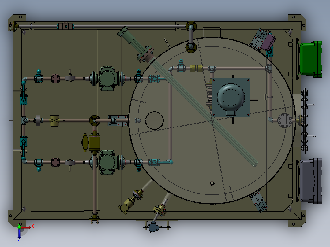 医用化工电加热搅拌容器sw18俯视图