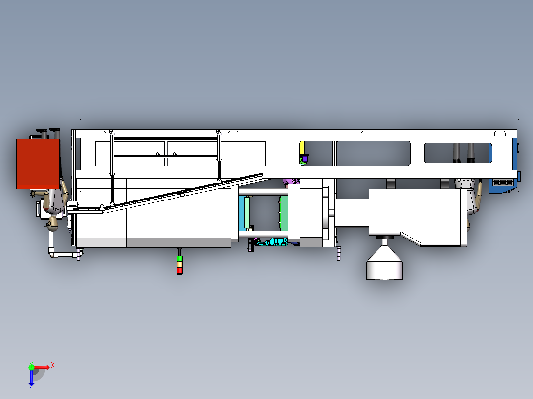 注塑连线自动化设备sw20俯视图