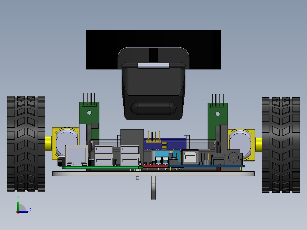 带摄像头的编程小车sw23可编辑左视图