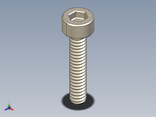Screw_DIN_912_M1.6x8F_A2.STEP公制内六角螺钉