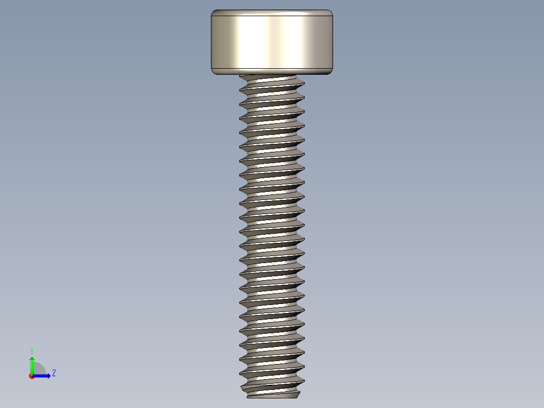 Screw_DIN_912_M1.6x8F_A2.STEP公制内六角螺钉左视图