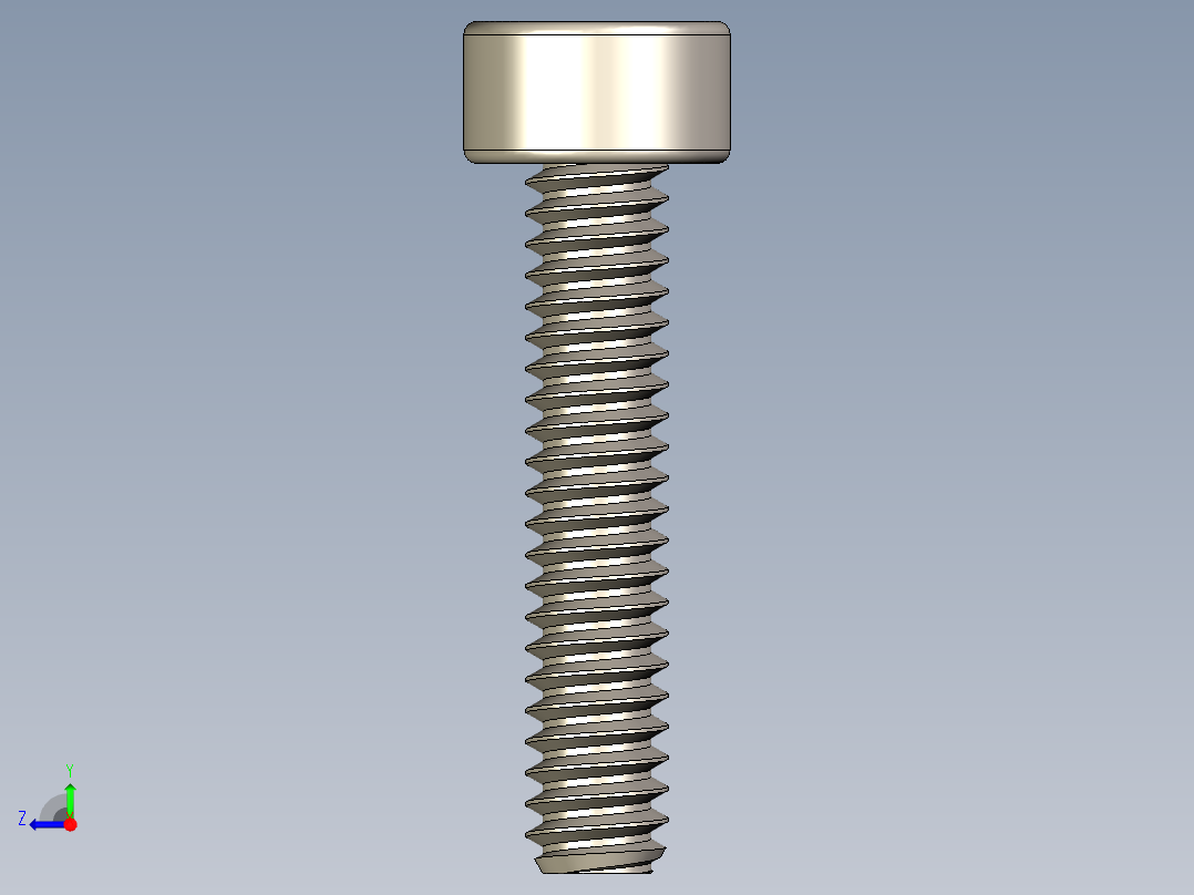 Screw_DIN_912_M1.6x8F_A2.STEP公制内六角螺钉右视图