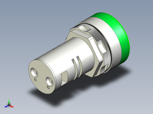 德力西电气LD11-22D绿正等轴测缩略图
