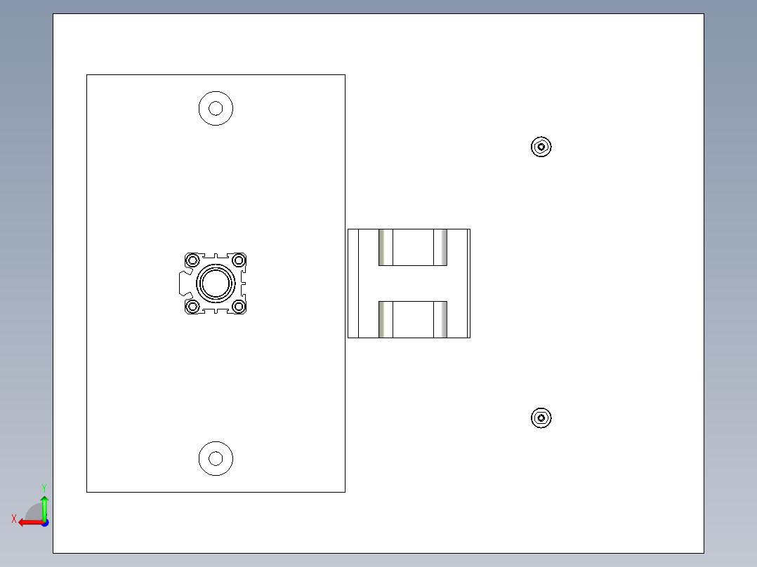 注塑机埋钉治具后视图