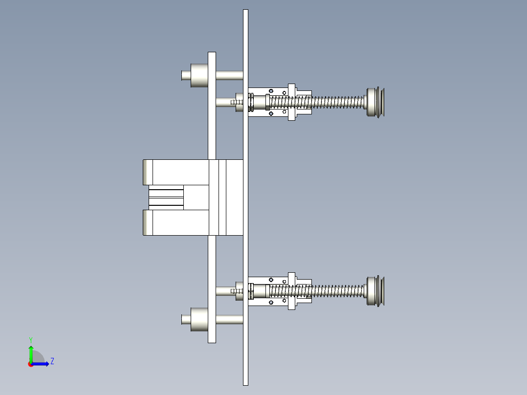 注塑机埋钉治具左视图