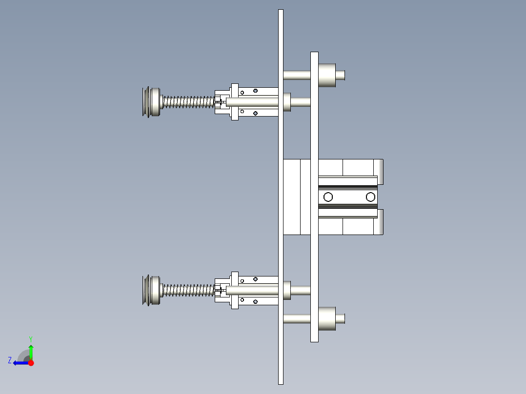 注塑机埋钉治具右视图