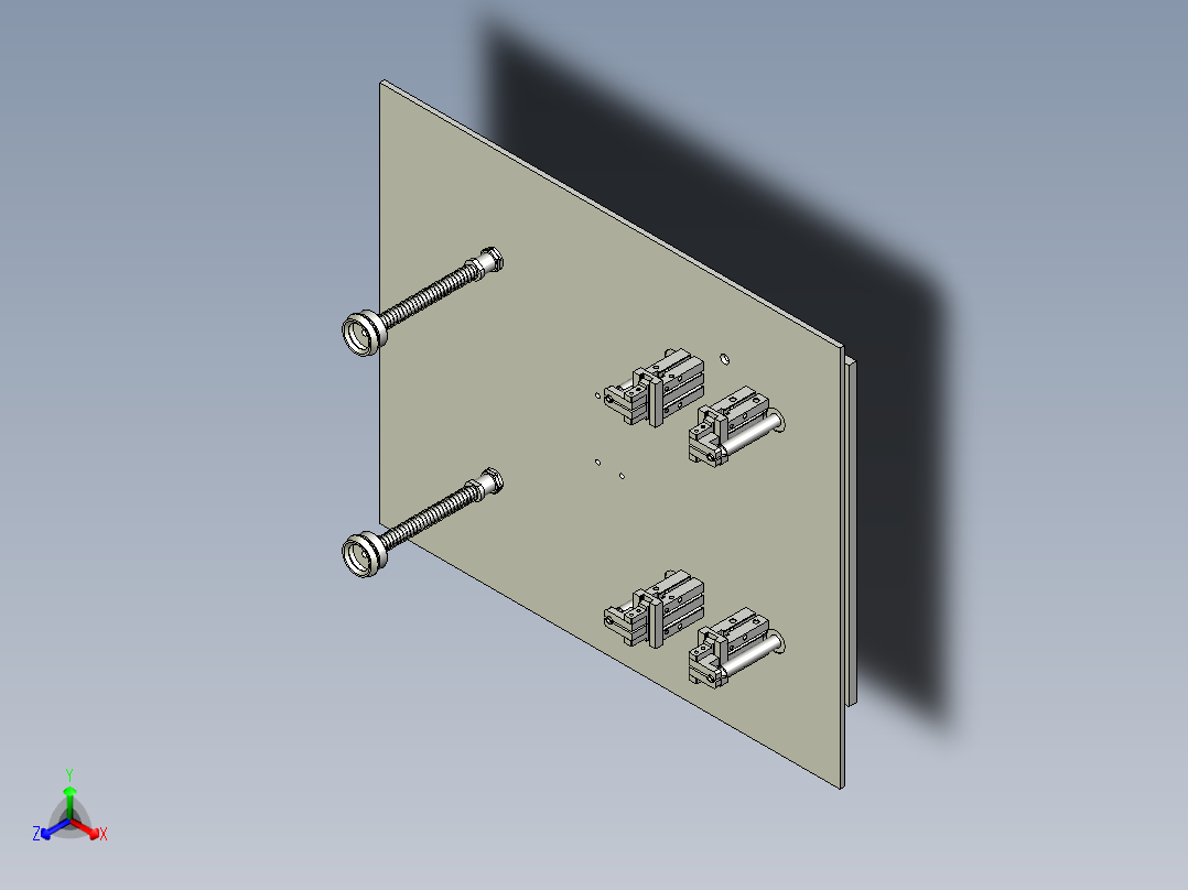 注塑机埋钉治具正等轴测图