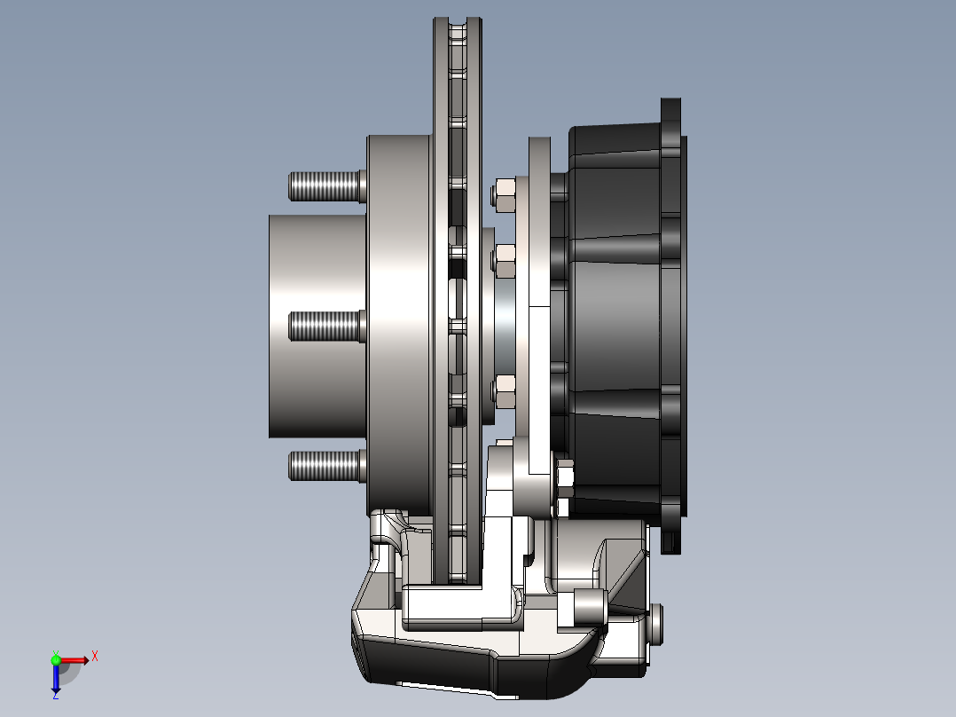 刹车系统(10)俯视图