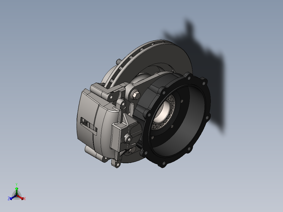 刹车系统(10)正等轴测图